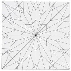 Kvadratisk lærred med trykt motiv – diamantmønster, 21×21 cm
