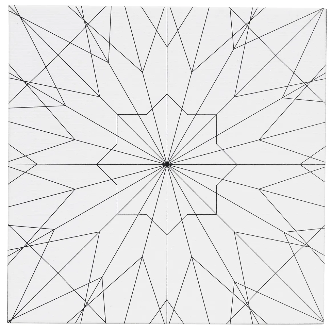 Kvadratisk lærred med trykt motiv – diamantmønster, 21×21 cm