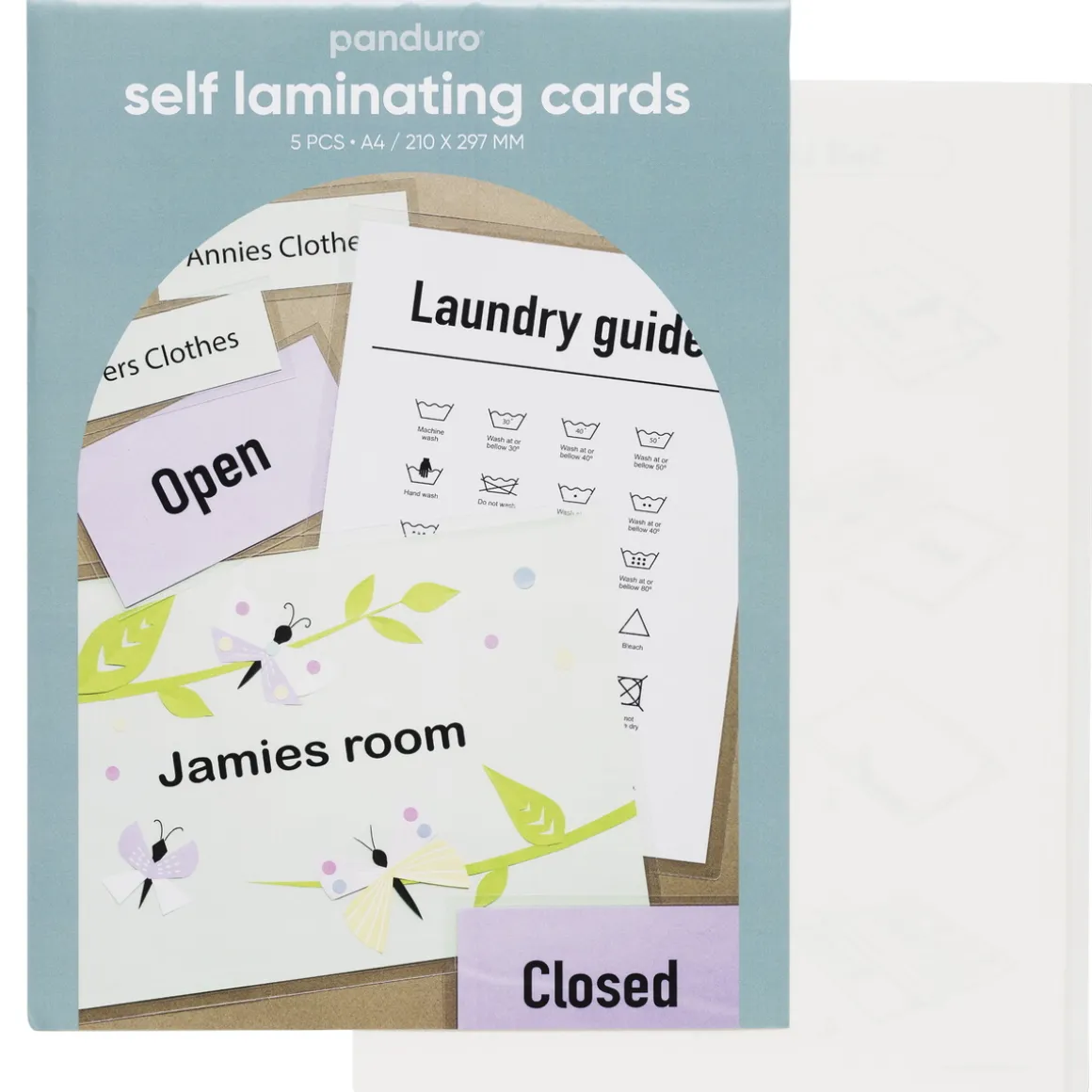 Lamineringslommer, koldlamineringslommer, transparente A4, 0,5 mm, 5 stk.