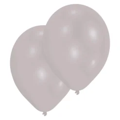 Latexballoner 10-pak Ø30 cm – sølv