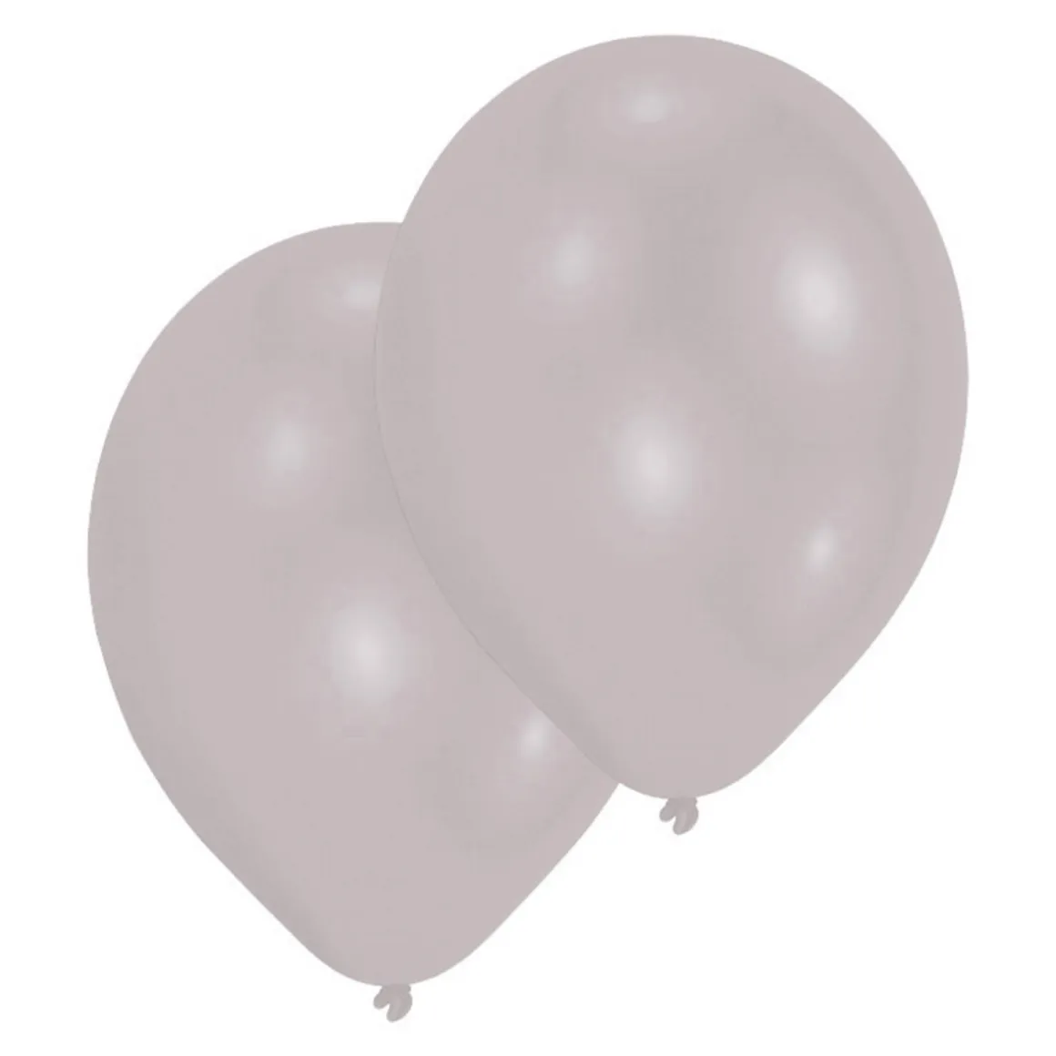 Latexballoner 10-pak Ø30 cm – sølv