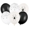 Latexballoner 6-pak, uhyggelige balloner med edderkopper til halloween! Ø30 cm