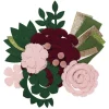 Lav smukke og levende filtblomster af færdigskårne filtstykker – rosa tema