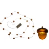 LED-lyskæde/guirlande med 20 agern og 20 LED-lys, længde 180 cm
