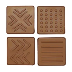 4 lerstempler til keramikler og lufttørrende ler, 4 forskellige motiver a 6×6 cm