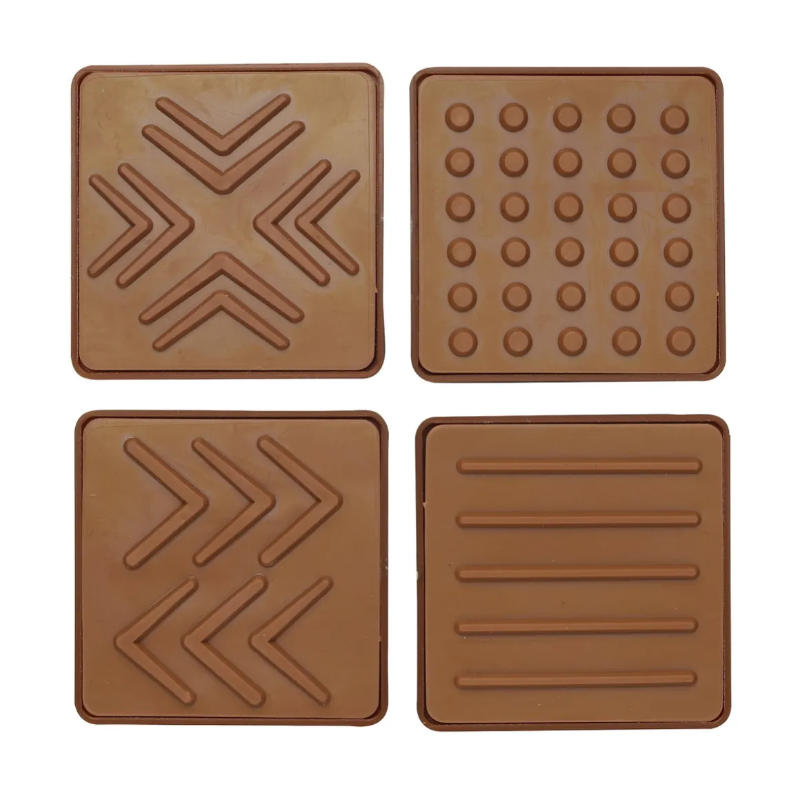 4 lerstempler til keramikler og lufttørrende ler, 4 forskellige motiver a 6×6 cm