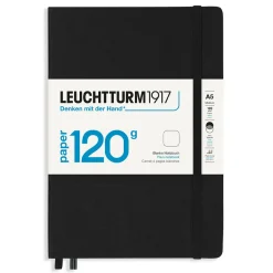 Leuchtturm1917 Notebook A5 Plain 120g Black – Hardcover