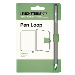 Leuchtturm1917 Pen Loop – grågrøn selvklæbende penneholder til notesbøger