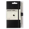 Leuchtturm1917 Pen Loop – sort, selvklæbende kuglepenneholder til notesbøger