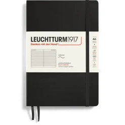 Leuchtturm1917 Ruled Notebook A5 Black – Softcover