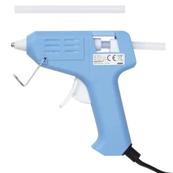 Limpistol Mini 7 mm blå, 10 W, 175 cm ledningslængde. 2 limstave medfølger
