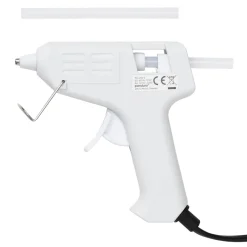 Limpistol Mini 7 mm hvid, 10 W, 175 cm ledningslængde. 2 limstave medfølger