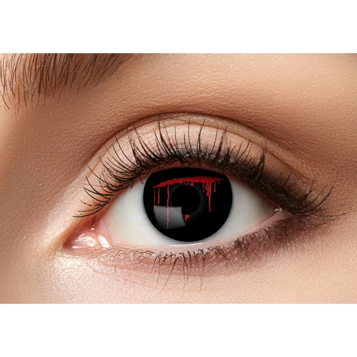 Linser Black Slash, kulsorte iris med en blodig streg!