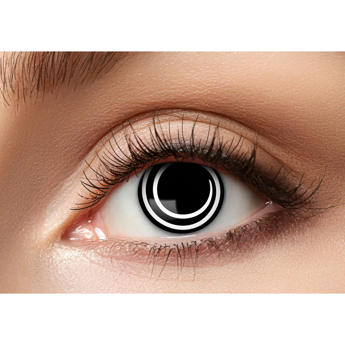 Linser Black Spiral, kulsorte iris med en hvid spiral!