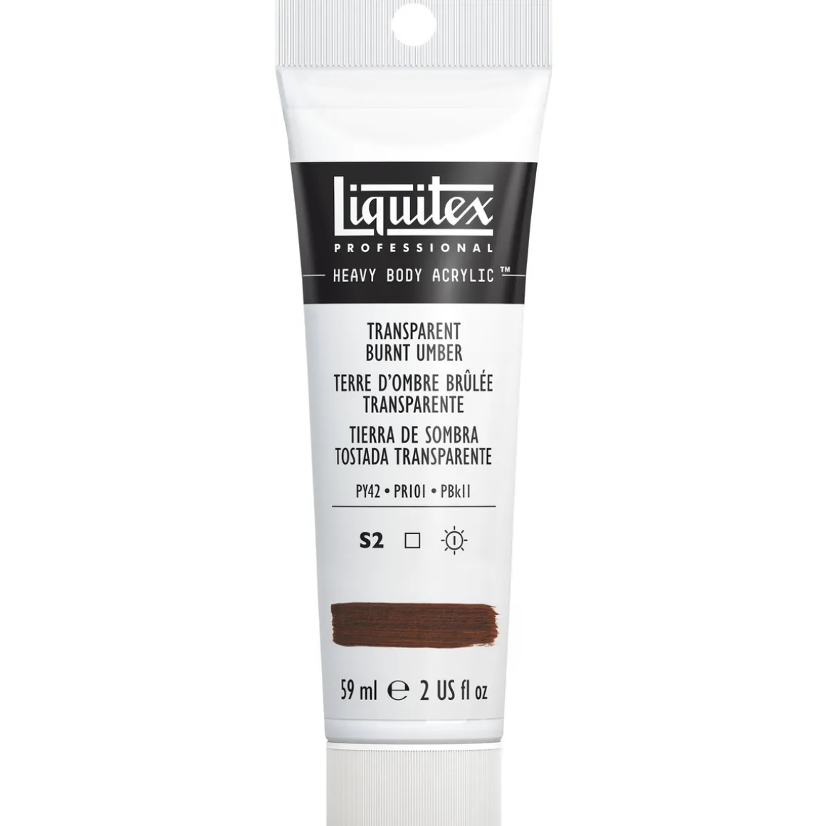 Liquitex Heavy Body akrylmaling 59 ml – 130 Transparent Burnt umber