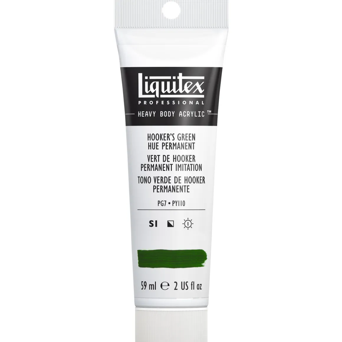 Liquitex Heavy Body akrylmaling 59 ml – 224 Hooker´s green hue permanent.