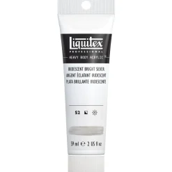 Liquitex Heavy Body akrylmaling 59 ml – 236 Iridescent Bright Silver.