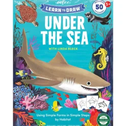 Lær at tegne, hvad der er under havet – lærerig malebog med 50 stickers