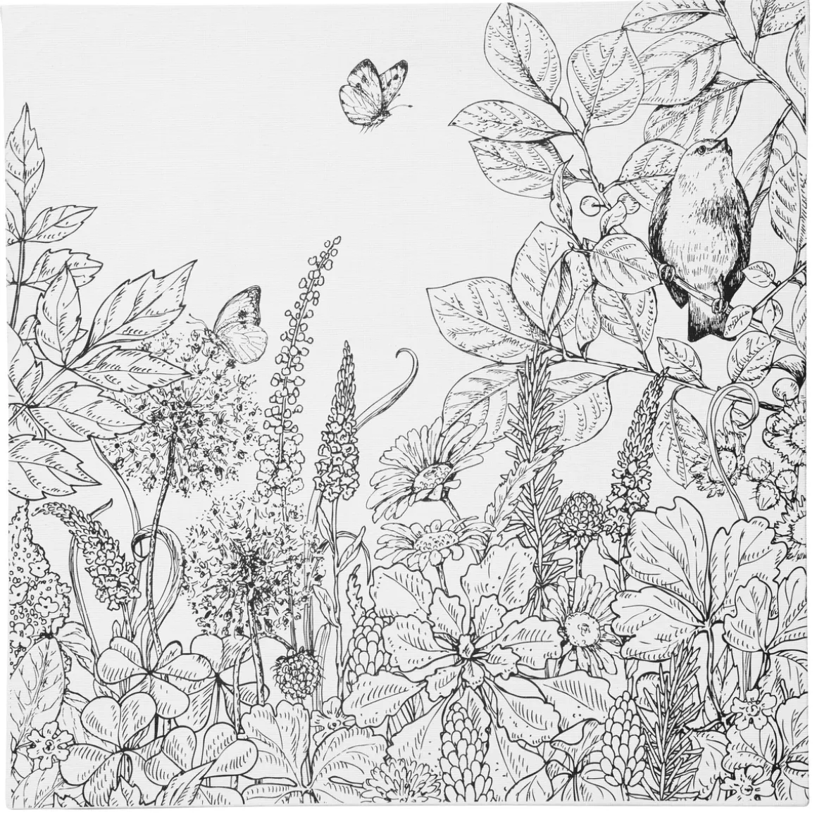 Lærred med trykt motiv – skønne forårsblomster 30×30 cm