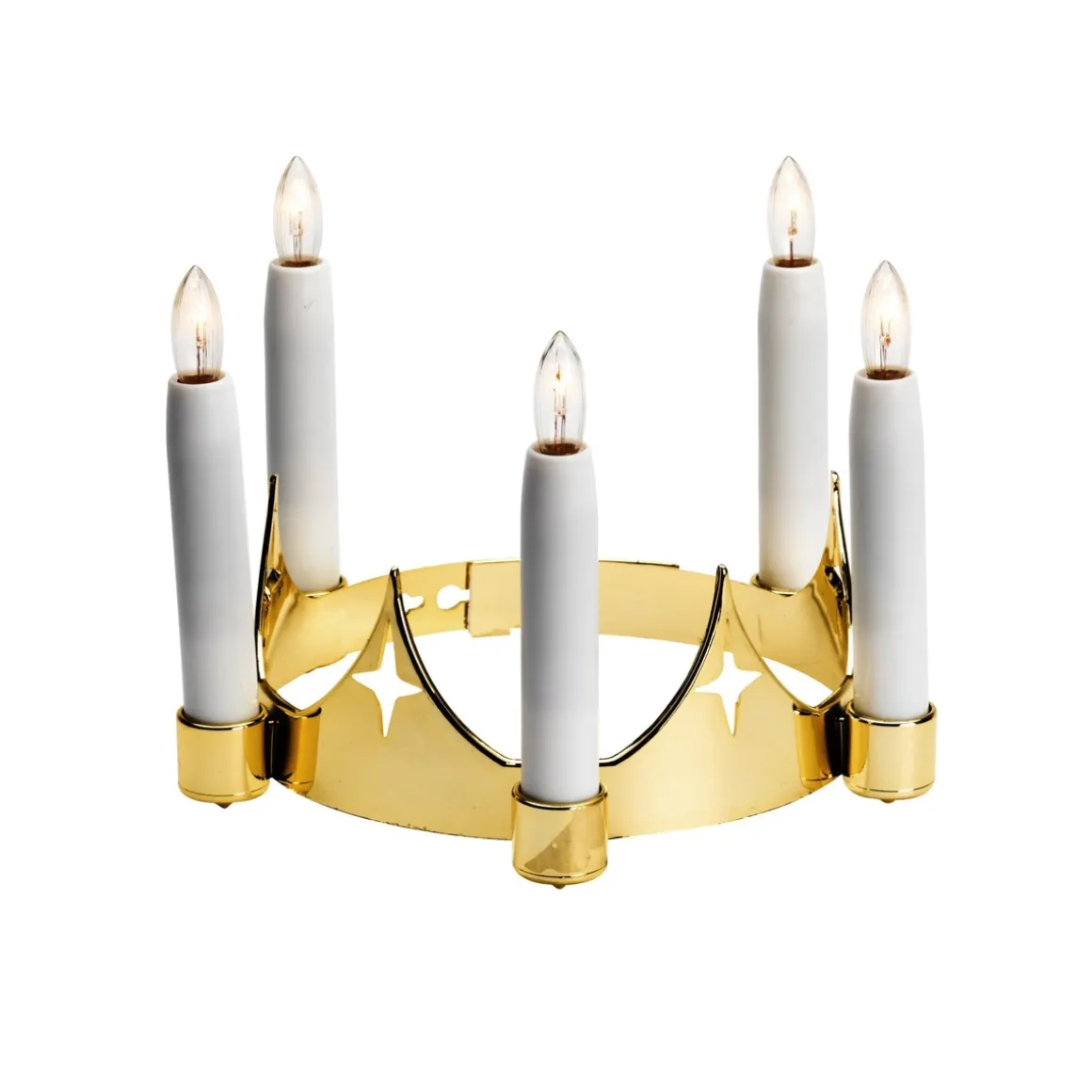Luciakrone guldfarv. 45-53 cm