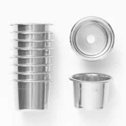 Lysholdere, tinfarvede. Ø23 mm, H 20 mm (antiklys), fremstillet af aluminium