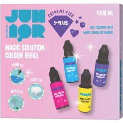 Magic jewellery maker refill gel 4×10 ml magisk gel – rosa, lilla, gul, blå