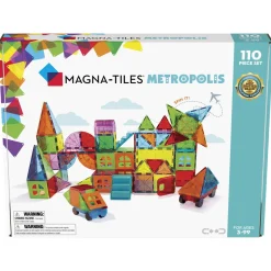 Magna-tiles Metropolis 110 stk. – innovative, farvestrålende og transparente byggeklodser med indbyggede magneter