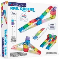 Magna-Tiles Rail Racers 33 stk. – byg sjove og udfordrende kuglebaner!