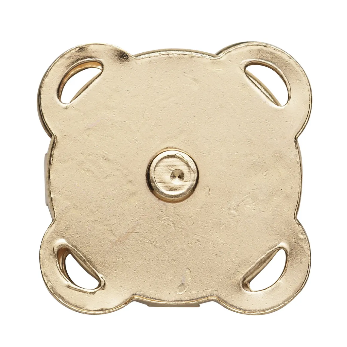 Magnetlås af metal, guldfarvet, 2×2 cm