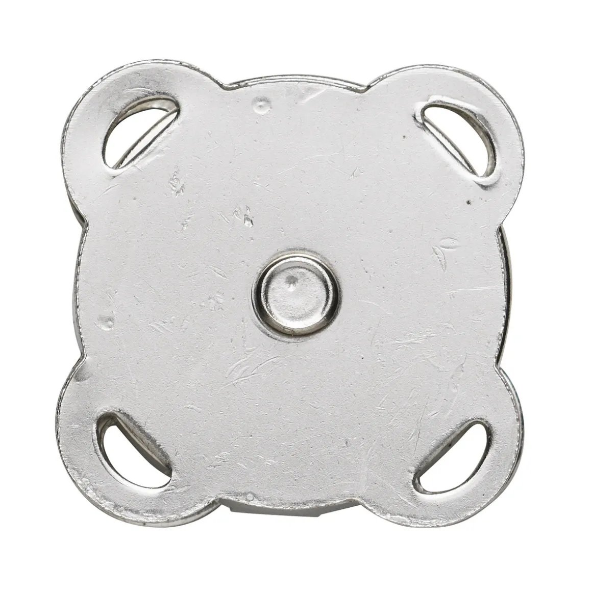 Magnetlås af metal, sølvfarvet, 2×2 cm
