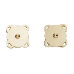Magnetlås i metal, 2-pak, guldfarvede, 1,8×1,8 cm