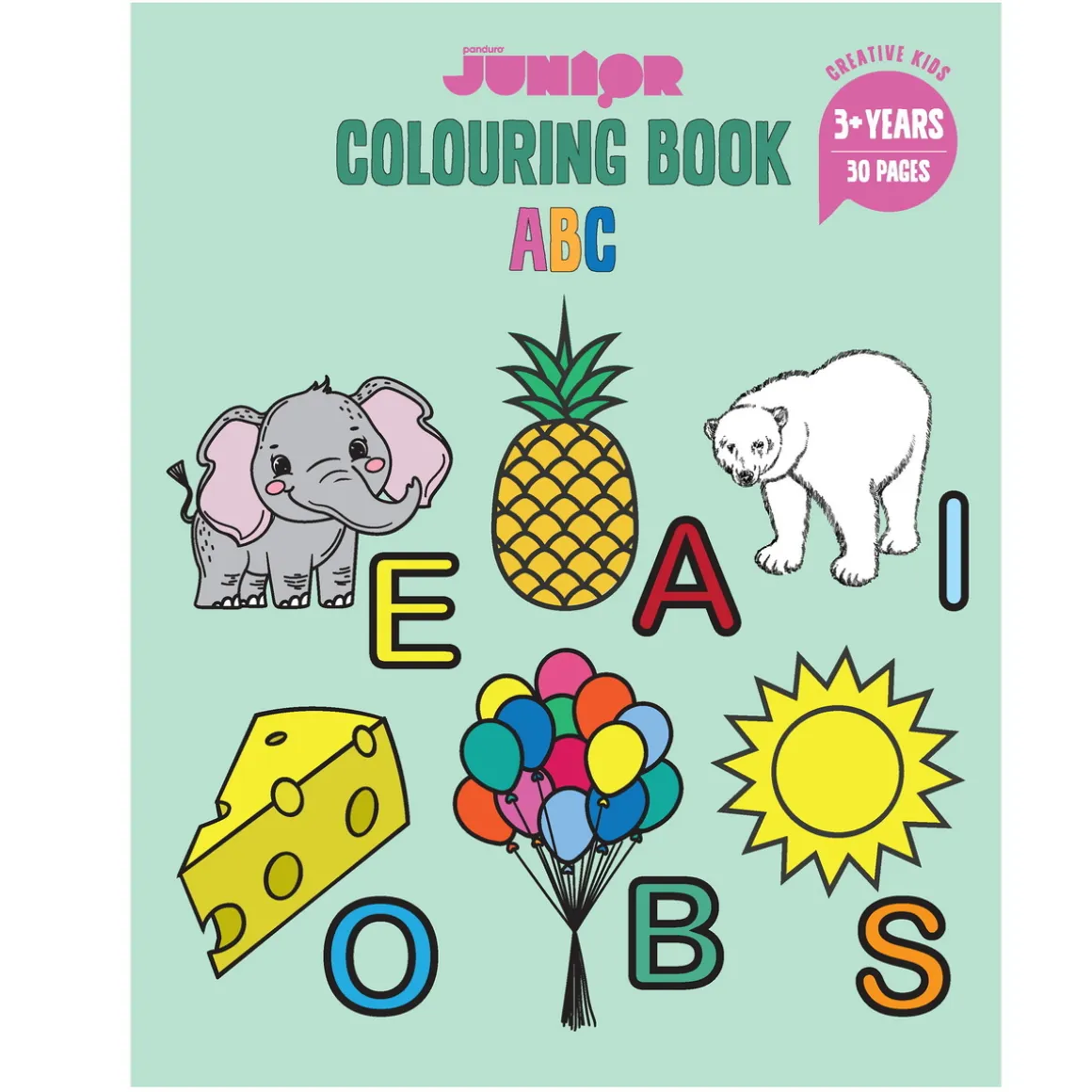 Malebog ABC – Fra A til Ø, lær alfabetet. Svensk, norsk, dansk.