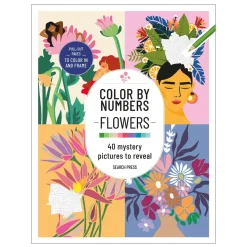 Malebog Color by Numbers Flowers and Bouquets, 40 motiver, 21,6×28 cm
