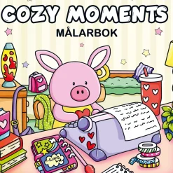 Malebog Cozy Moments, en afslappende og hyggelig malebog med 40 søde motiver, 25×25 cm