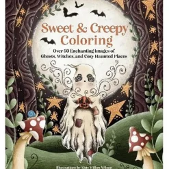 Malebog Sweet & Creepy Coloring, lidt sødt, lidt spooky! 60 motiver