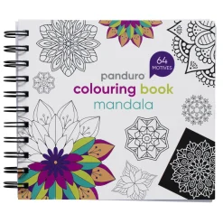 Mandala malebog – 15×15 cm, 64 enkeltsidet trykte ark, 120 g/m²