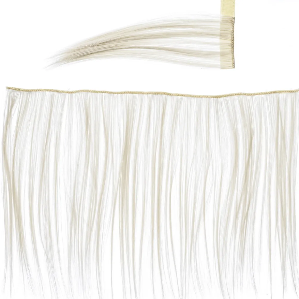 Man- & halekit kæphest beige – 44×25 cm lang man & pandelokstrimmel + hale