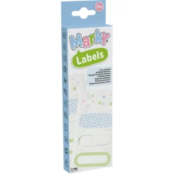 Marky tekstilstempel refill med 28 fine iron-on-etiketter
