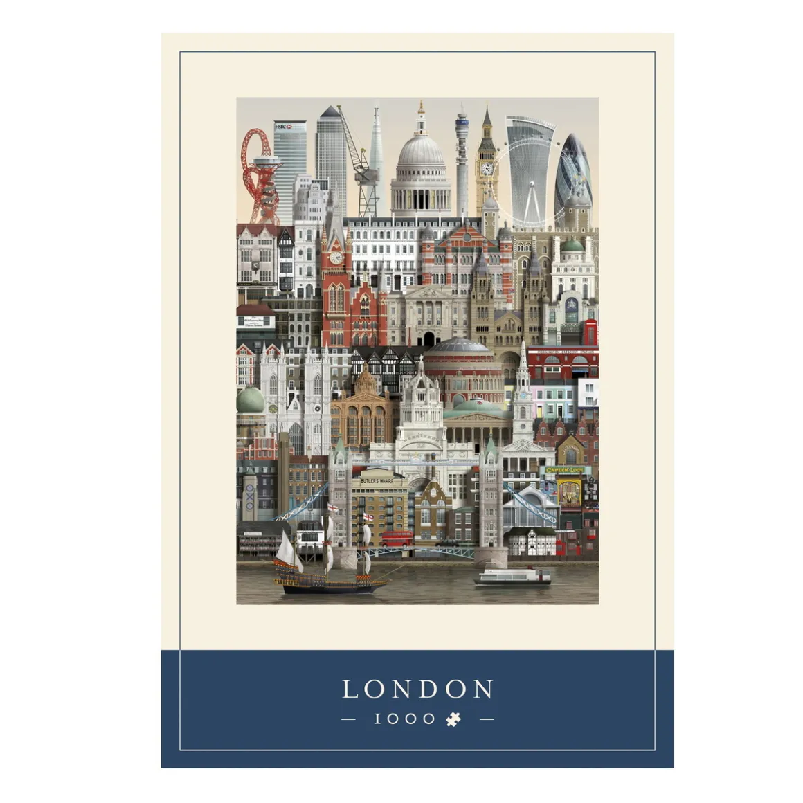Martin Schwartz puslespil London bymotiv. 1000 brikker, 50×70 cm