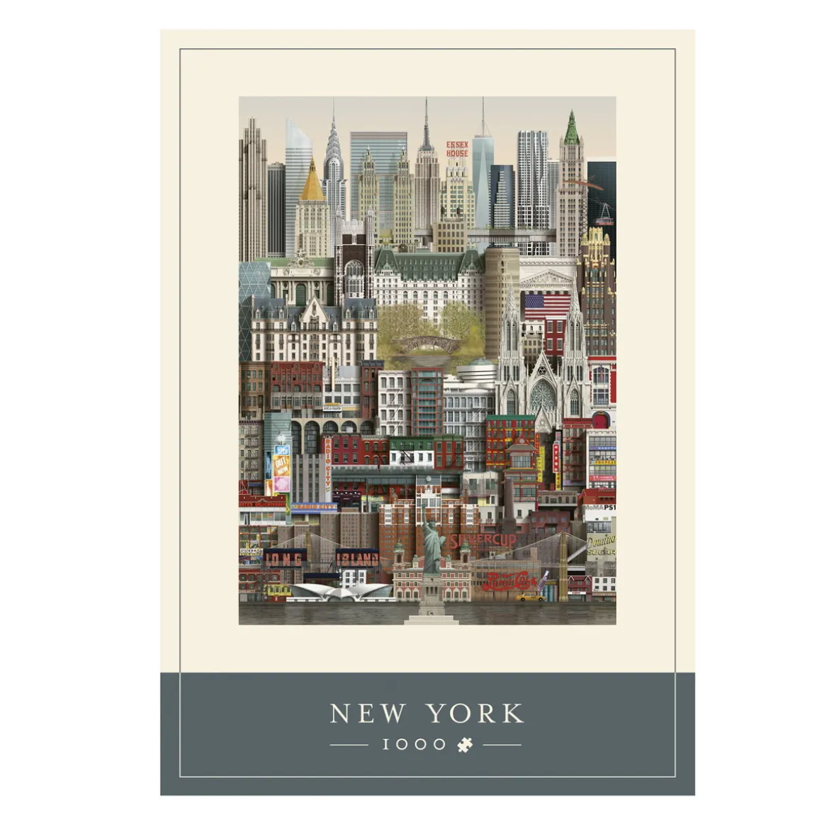 Martin Schwartz puslespil New York bymotiv. 1000 brikker, 50×70 cm