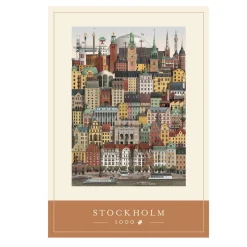 Martin Schwartz puslespil Stockholm bymotiv. 1000 brikker, 50×70 cm