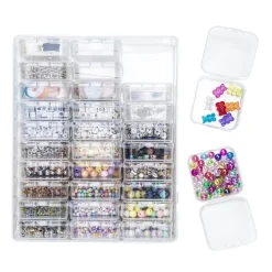 Mega-kit med masser af perler, bogstavperler, charms og smykketråd!