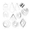 Metalforme geometriske former, hjerter m.m. 24 stk. Formene er beregnet til ler