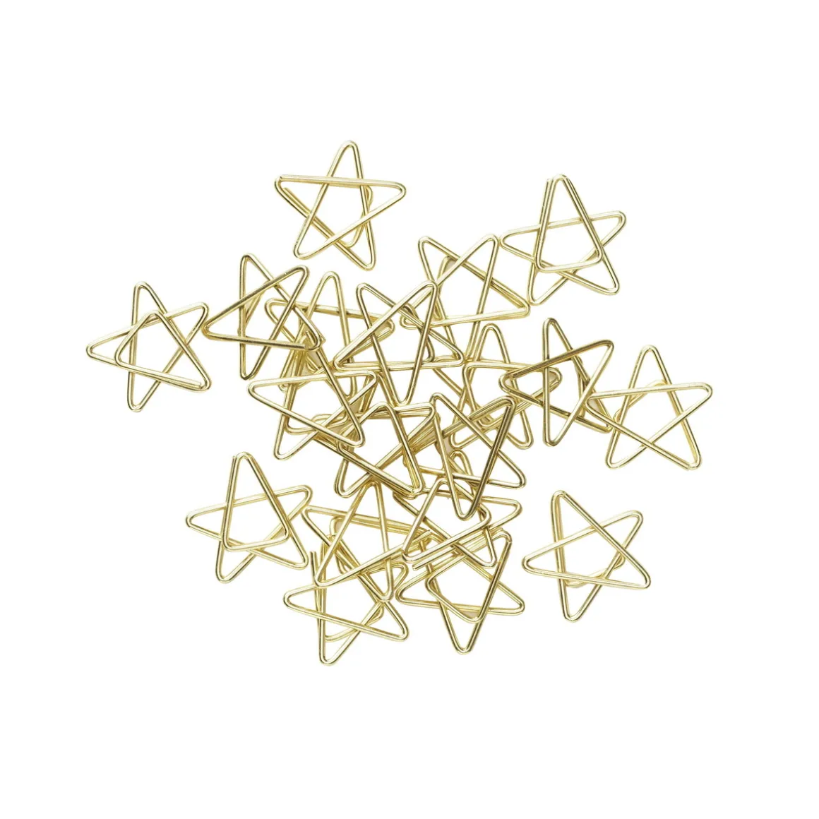 Metalstjerner, guldfarvede stjerner til dekoration, 20 stk. Ø20 mm