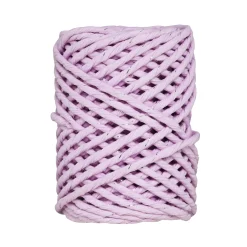 20 meter lang, rosa papirsnor med guldtråd
