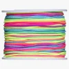 50 meter/Ø1 mm regnbuefarvet elastisk, stofbeklædt smykketråd