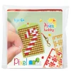 Mini-kit pixelhobby bolsjestang – med nøglering 30×40 mm og 3×144 pixler
