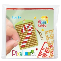 Mini-kit pixelhobby bolsjestang – med nøglering 30×40 mm og 3×144 pixler