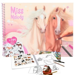 Miss Melody malebog – 44 motiver plus klistermærker