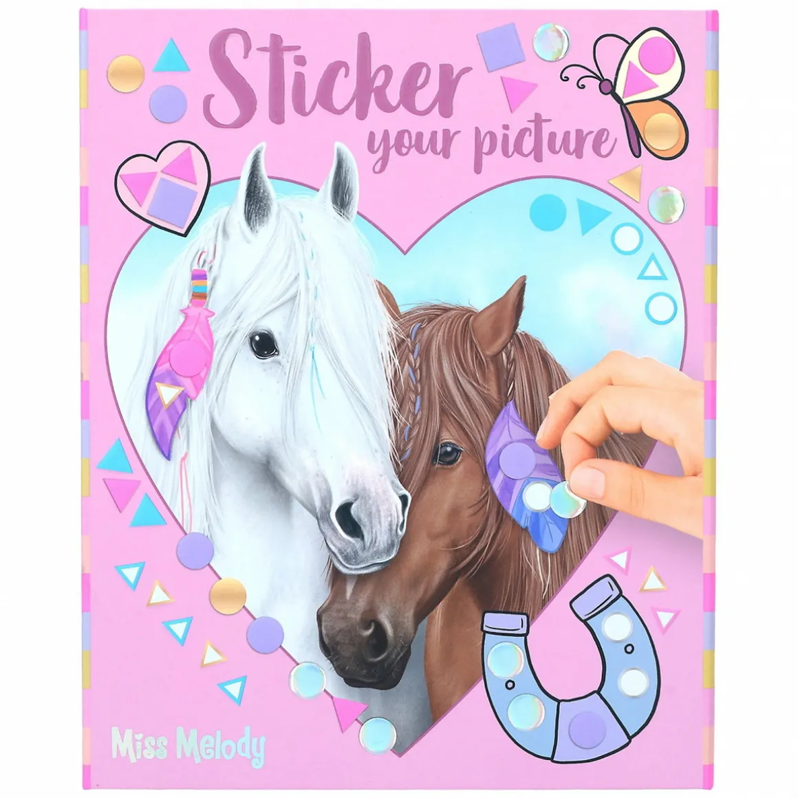 Miss Melody Sticker your picture – 25 hestemotiver & 10 sider klistermærker – 16,5×20 cm